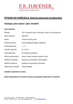 specyfikacja dywan welur strukturalny