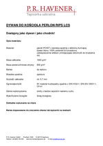 specyfikacja dywan Perlon Rips